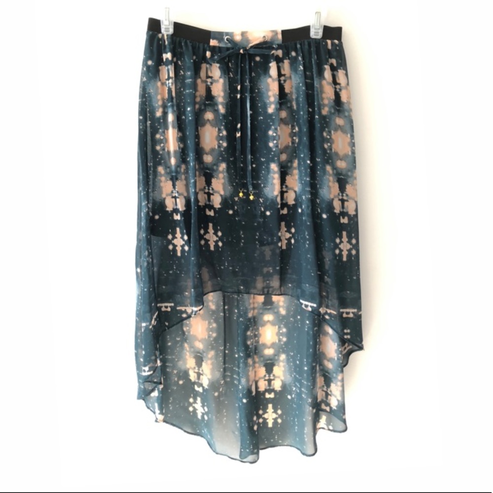 PRINCESS VERA WANG Turquoise High Low Skirt